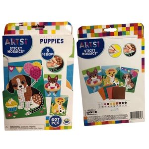 Brand New Artsi Sticky Mosaics Puppies Stickers Craft